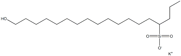 18-Hydroxyoctadecane-4-sulfonic acid potassium salt Struktur