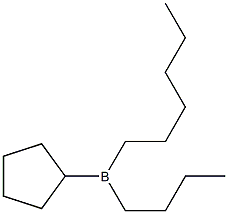 Butylcyclopentylhexylborane Struktur