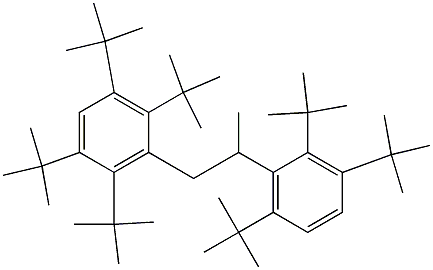 1-(2,3,5,6-Tetra-tert-butylphenyl)-2-(2,3,6-tri-tert-butylphenyl)propane Struktur