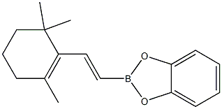 2-[(E)-2-(1,1,3-Trimethyl-2-cyclohexen-2-yl)ethenyl]-1,3,2-benzodioxaborole Struktur