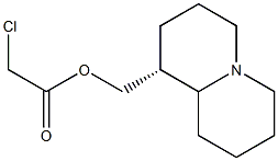 Chloroacetic acid [[(1R)-octahydro-2H-quinolizin]-1-ylmethyl] ester Struktur