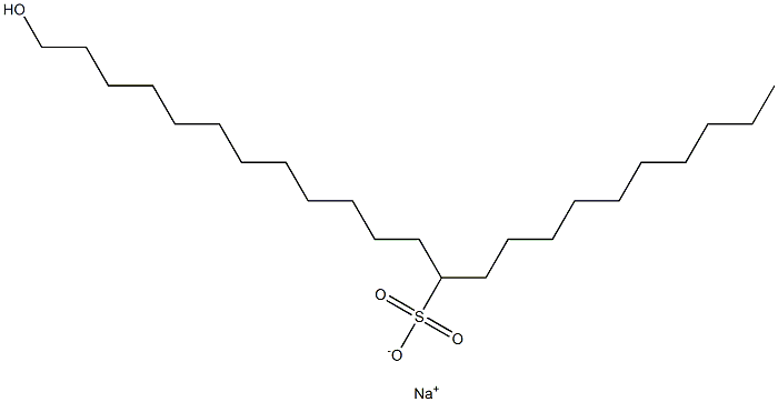 23-Hydroxytricosane-11-sulfonic acid sodium salt Struktur