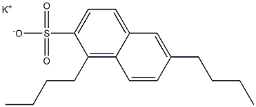 1,6-Dibutyl-2-naphthalenesulfonic acid potassium salt Struktur