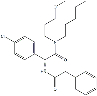 N-[(R)-1-(4-Chlorophenyl)-2-[(3-methoxypropyl)pentylamino]-2-oxoethyl]benzeneacetamide Struktur