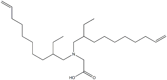 N,N-Bis(2-ethyl-9-decenyl)aminoacetic acid Struktur