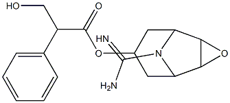 3-Hydroxy-2-phenylpropionic acid 9-amidino-3-oxa-9-azatricyclo[3.3.1.02,4]nonan-7-yl ester Struktur