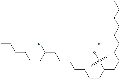 18-Hydroxytetracosane-10-sulfonic acid potassium salt Struktur