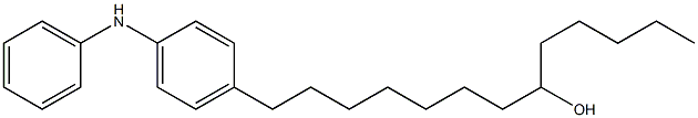 4-(8-Hydroxytridecyl)phenylphenylamine Struktur