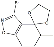 3-Bromo-4,5,6,7-tetrahydro-5-methylspiro[1,2-benzisoxazole-4,2'-[1,3]dioxolane] Struktur