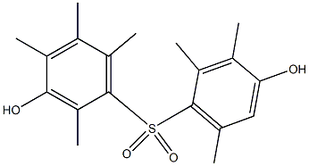 3,4'-Dihydroxy-2,2',3',4,5,6,6'-heptamethyl[sulfonylbisbenzene] Struktur