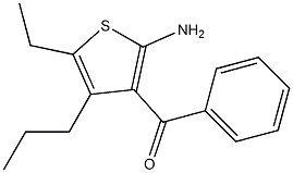 (2-Amino-5-ethyl-4-propyl-3-thienyl)phenylmethanone Struktur