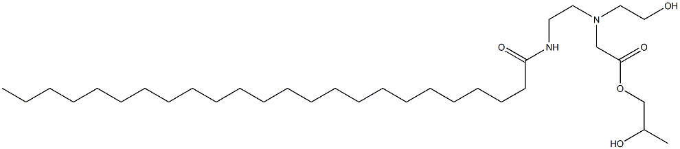 [N-[2-(1-Oxotetracosyl)aminoethyl]-N-(2-hydroxyethyl)amino]acetic acid 2-hydroxypropyl ester Struktur