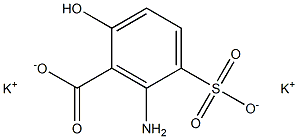 6-Amino-5-sulfosalicylic acid dipotassium salt Struktur