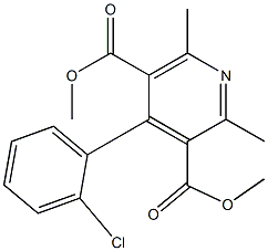 4-(2-Chlorophenyl)-2,6-dimethylpyridine-3,5-dicarboxylic acid dimethyl ester Struktur