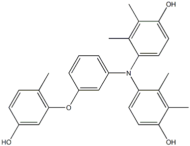 N,N-Bis(4-hydroxy-2,3-dimethylphenyl)-3-(3-hydroxy-6-methylphenoxy)benzenamine Struktur