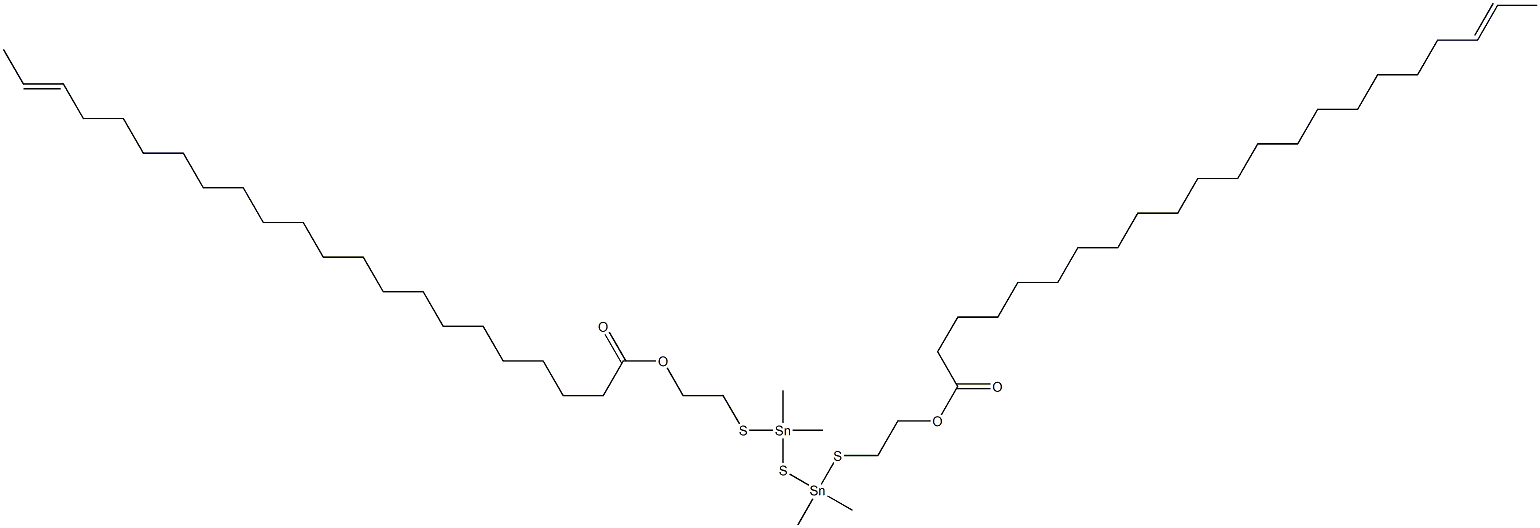 Bis[dimethyl[[2-(19-henicosenylcarbonyloxy)ethyl]thio]stannyl] sulfide Struktur