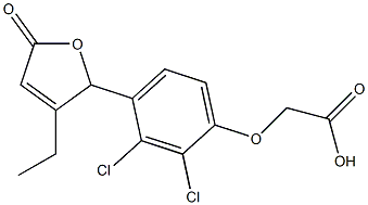 [4-[(3-Ethyl-2,5-dihydro-5-oxofuran)-2-yl]-2,3-dichlorophenoxy]acetic acid Struktur