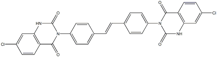 3,3'-[1,2-Ethenediylbis(4,1-phenylene)]bis[7-chloroquinazoline-2,4(1H,3H)-dione] Struktur