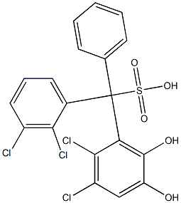 (2,3-Dichlorophenyl)(2,3-dichloro-5,6-dihydroxyphenyl)phenylmethanesulfonic acid Struktur