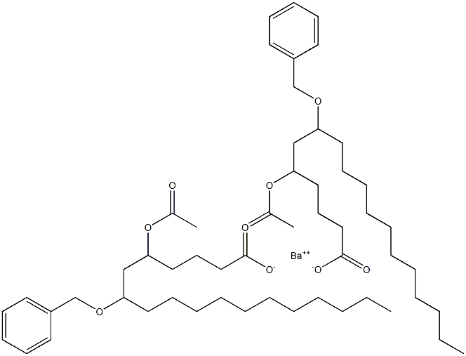 Bis(7-benzyloxy-5-acetyloxystearic acid)barium salt Struktur