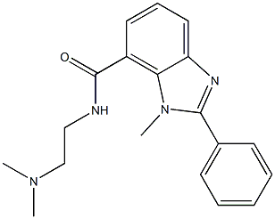 N-[2-(Dimethylamino)ethyl]-2-phenyl-1-methyl-1H-benzimidazole-7-carboxamide Struktur