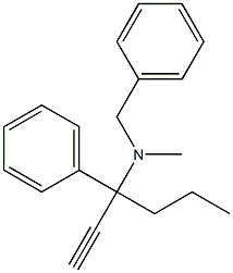 N-Methyl-N-(3-phenyl-1-hexyn-3-yl)benzylamine Struktur