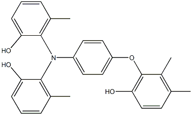 N,N-Bis(2-hydroxy-6-methylphenyl)-4-(6-hydroxy-2,3-dimethylphenoxy)benzenamine Struktur