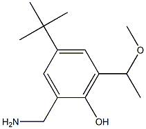 2-Aminomethyl-4-(tert-butyl)-6-(1-methoxyethyl)phenol Struktur