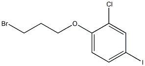 1-(3-Bromopropoxy)-2-chloro-4-iodobenzene Struktur