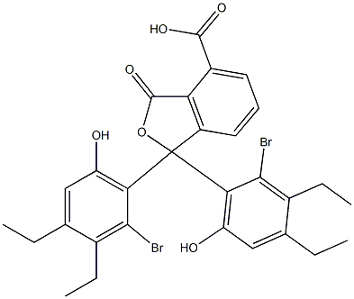 1,1-Bis(2-bromo-3,4-diethyl-6-hydroxyphenyl)-1,3-dihydro-3-oxoisobenzofuran-4-carboxylic acid Struktur