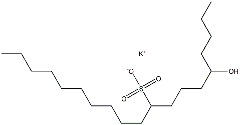 5-Hydroxynonadecane-9-sulfonic acid potassium salt Struktur