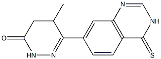 4,5-Dihydro-5-methyl-6-[[3,4-dihydro-4-thioxoquinazolin]-7-yl]pyridazin-3(2H)-one Struktur