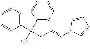 2-Methyl-1,1-diphenyl-3-pyrrolizino-1-propanol Struktur