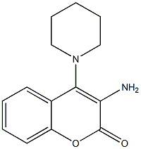 3-Amino-4-piperidino-2H-1-benzopyran-2-one Struktur