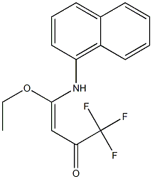 1,1,1-Trifluoro-4-(1-naphthalenylamino)-4-ethoxy-3-buten-2-one Struktur