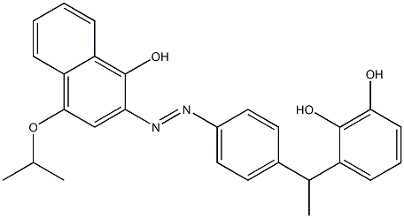 2-[4-[1-(2,3-Dihydroxyphenyl)ethyl]phenylazo]-4-isopropoxy-1-naphthol Struktur