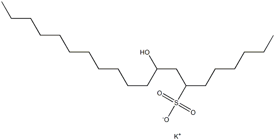 9-Hydroxyicosane-7-sulfonic acid potassium salt Struktur