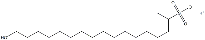 17-Hydroxyheptadecane-2-sulfonic acid potassium salt Struktur