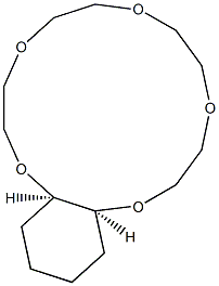 (13aR,17aS)-Tetradecahydro-1,4,7,10,13-benzopentaoxacyclopentadecin Struktur