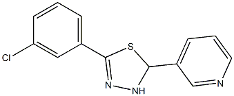 5-(3-Chlorophenyl)-2,3-dihydro-2-(3-pyridinyl)-1,3,4-thiadiazole Struktur