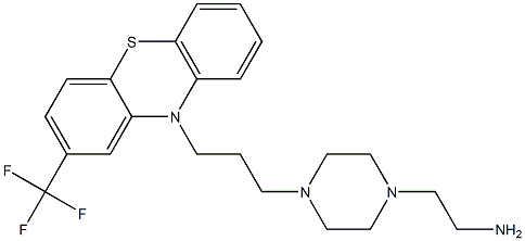 4-[3-[2-(Trifluoromethyl)-10H-phenothiazin-10-yl]propyl]-1-(2-aminoethyl)piperazine Struktur