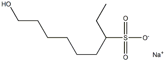 9-Hydroxynonane-3-sulfonic acid sodium salt Struktur