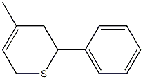 5,6-Dihydro-4-methyl-6-phenyl-2H-thiopyran Struktur