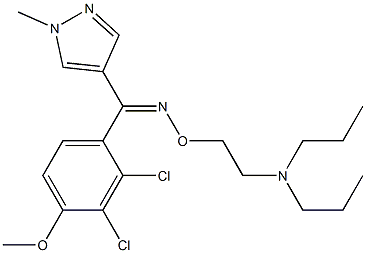 (Z)-(2,3-Dichloro-4-methoxyphenyl)(1-methyl-1H-pyrazol-4-yl) ketone O-(2-dipropylaminoethyl)oxime Struktur