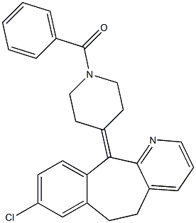 5,6-Dihydro-11-(1-benzoyl-4-piperidinylidene)-8-chloro-11H-benzo[5,6]cyclohepta[1,2-b]pyridine Struktur