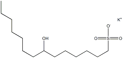 7-Hydroxytetradecane-1-sulfonic acid potassium salt Struktur