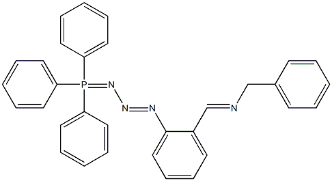 1-[2-(Benzyliminomethyl)phenyl]-3-[triphenylphosphoranylidene]triazene Struktur