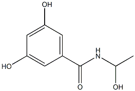 3,5-Dihydroxy-N-(1-hydroxyethyl)benzamide Struktur