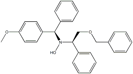 N-[(R)-2-Benzyloxy-1-phenylethyl]-N-[(R)-phenyl(4-methoxyphenyl)methyl]hydroxylamine Struktur