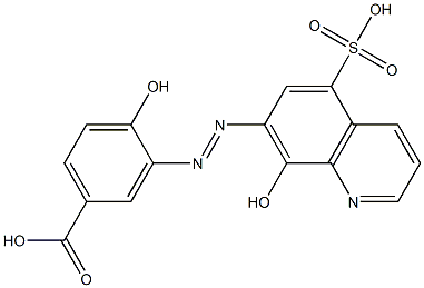 8-Hydroxy-7-[(2-hydroxy-5-carboxyphenyl)azo]-5-quinolinesulfonic acid Struktur